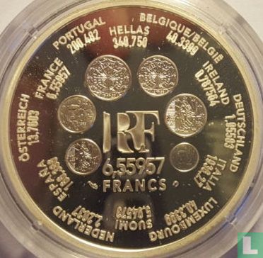 Frankrijk 6,55957 francs 2000 "Introduction of the euro" - Afbeelding 2