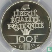 France 100 francs 1987 (PROOF - silver) "230th anniversary of the birth of La Fayette" - Image 1
