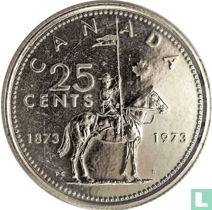 Canada 25 cents 1973 (132 perles) "100th anniversary Royal Canadian Mounted Police" - Image 1