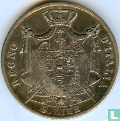 Königreich Italien 5 Lire 1811 (V) - Bild 2