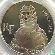 France 100 francs 1993 (PROOF) "200 years Louvre Museum - Mona Lisa" - Image 2