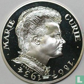 Frankrijk 100 francs 1984 (PROOF - Zilver) "50th anniversary of the Death of Marie Curie" - Afbeelding 2