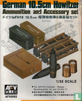 German 10.5 cm Howitzer Ammunition and Accessory set - Afbeelding 1