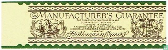 Manufacturer's Guarantee The cigars contained Gearanteed hereinbefore are to be made of top quality Tobacco A rich mixture of Latin American and Indonesian Tobaccos Combine in Complete Harmony Guild Mann Cigars - Image 1