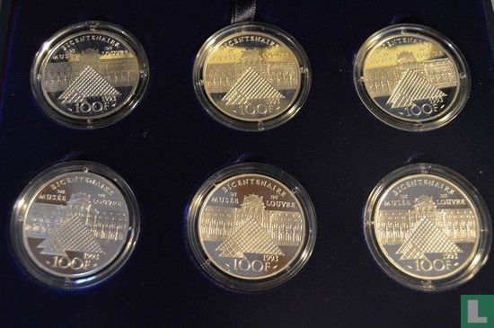 France mint set 1993 (PROOF) "Bicentenary of the Louvre Museum" - Image 3