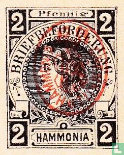 Tête de Hammonia (avec surcharge armoiries de la ville) - Image 2