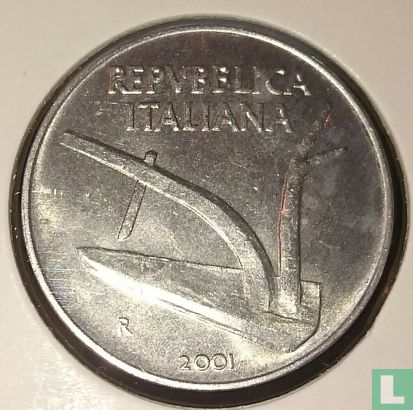 Italië 10 lire 2001 - Afbeelding 1
