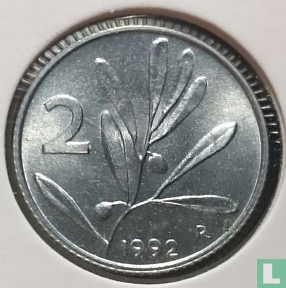 Italie 2 lire 1992 - Image 1