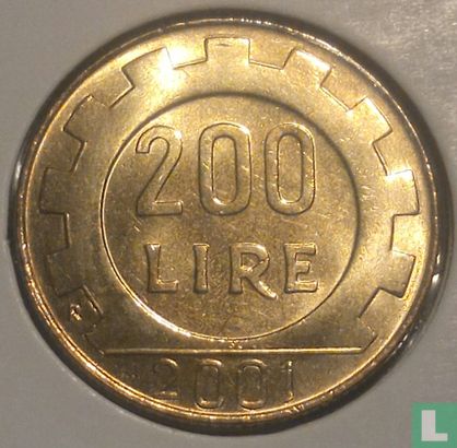 Italien 200 Lire 2001 - Bild 1
