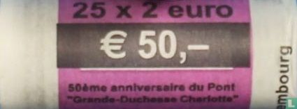 Luxembourg 2 euro 2016 (rouleau) "50 years of the Grand-Duchess Charlotte bridge" - Image 2