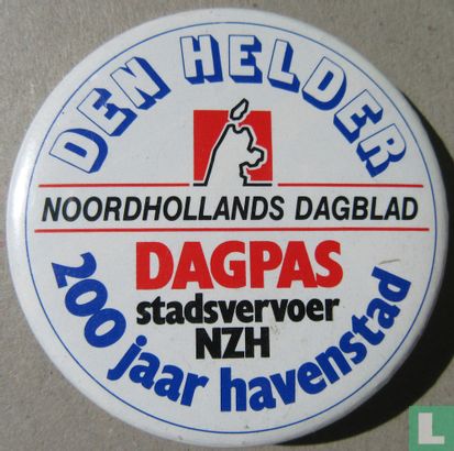 Den Helder - Noordhollands Dagblad - Dagpas stadsvervoer NZH - 200 jaar havenstad