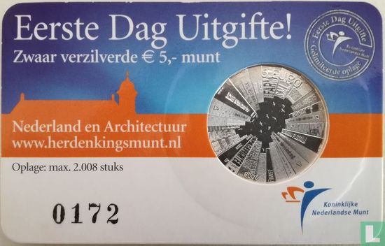 Netherlands 5 euro 2008 (coincard - first day issue) "Architecture in the Netherlands" - Image 3
