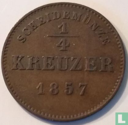 Schwarzburg-Rudolstadt ¼ kreuzer 1857 - Image 1