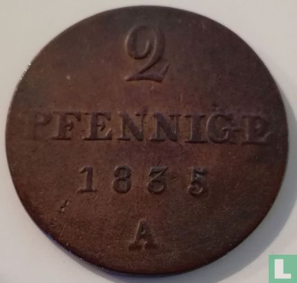 Hannover 2 pfennige 1835 - Image 1