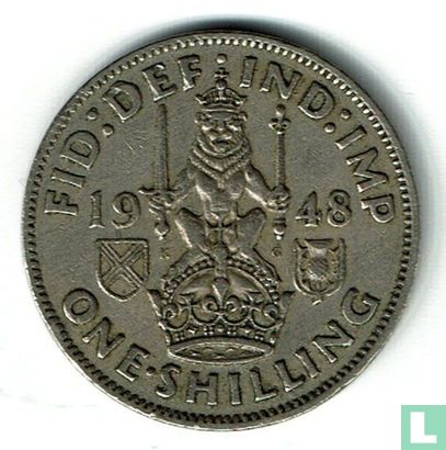 Royaume-Uni 1 shilling 1948 (écossais) - Image 1