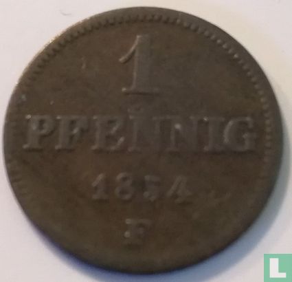 Saxonia-Albertine 1 pfennig 1854 - Image 1