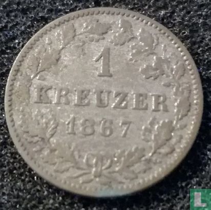 Württemberg 1 kreuzer 1867 - Afbeelding 1