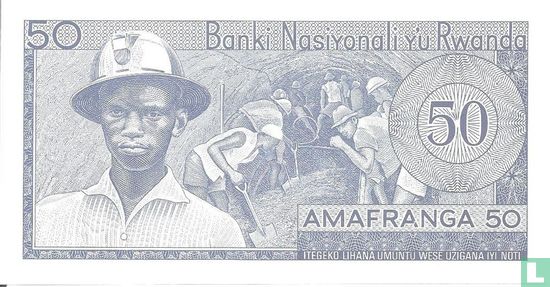 Rwanda 50 Francs 1976 - Image 2
