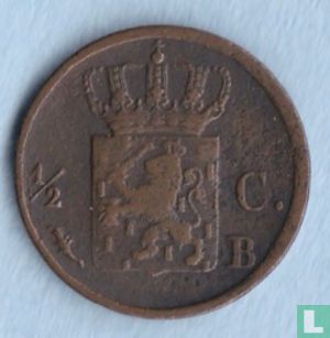 Netherlands ½ cent 1823 (B - medal alignment) - Image 2