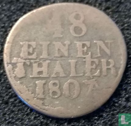 Saxony-Albertine 1/48 thaler 1807 - Image 1