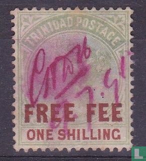 Queen Victoria - overprint "Free fee"