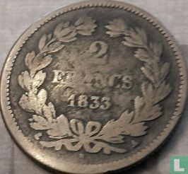 Frankrijk 2 francs 1833 (A) - Afbeelding 1