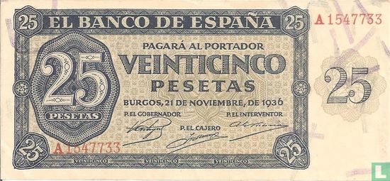 25 pesetas - Afbeelding 1