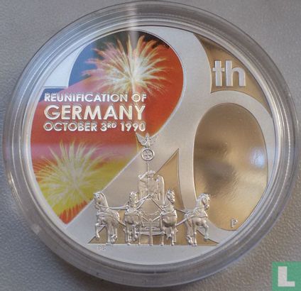 Tuvalu 1 dollar 2010 (PROOF) "20 years Reunification of Germany" - Afbeelding 2