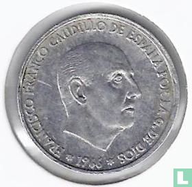 Espagne 50 centimos 1966 *année inexistant* - Image 1