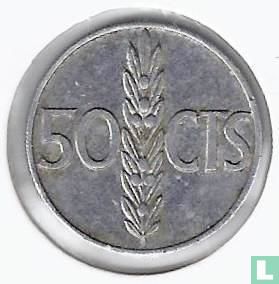 Espagne 50 centimos 1966 *année inexistant* - Image 2