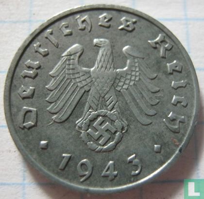 Empire allemand 1 reichspfennig 1943 (A) - Image 1