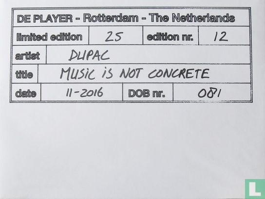 Music Is Not Concrete - Afbeelding 1