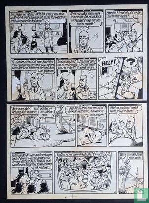 Vandersteen, Willy - page originale (p.16) Bob et Bobette - Les Nerviлrs nerveux - avec luxe pleine grandeur hc - (1963/2016) - Image 1