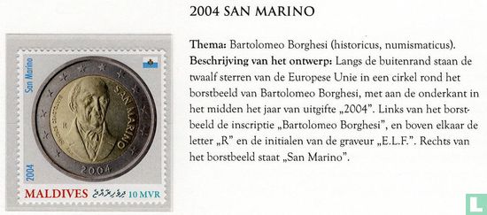 Euro's op Postzegels: San Marino - Afbeelding 2