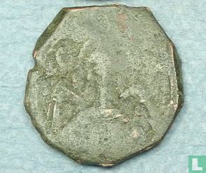 Byzantine Empire  10 nummi (1/4 follis, uncertain 5)  500-1300 CE - Image 2