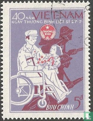 Soldat im Rollstuhl