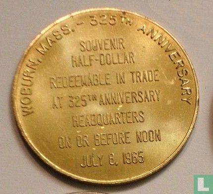 USA - Woburn, MA Souvenir Half Dollar - 325th Anniversary  1965 - Image 2