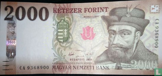 Hongarije 2.000 Forint 2016 - Afbeelding 1