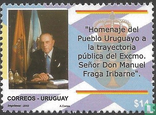Visite de Manuel Fraga Iribarne en Uruguay