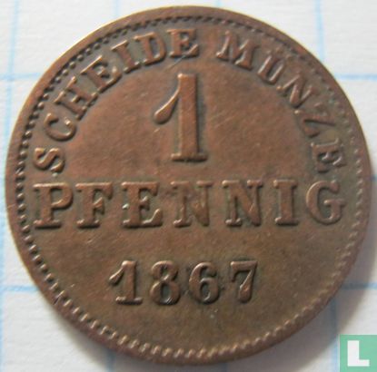 Hessen-Darmstadt 1 pfennig 1867 - Afbeelding 1