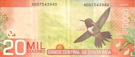 Costa Rica 20.000 Colones 2009 - Afbeelding 2