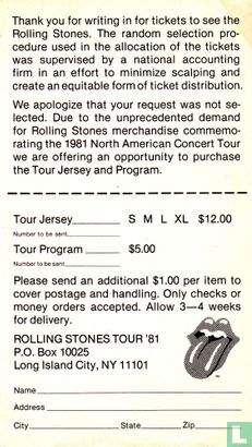 Rolling Stones: folder American Tour 1981 