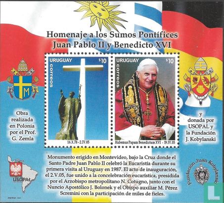 Paus Johannes Paulus II en Benedictus XVI
