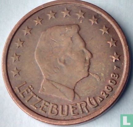Luxembourg 1 cent 2003 (misstrike) - Image 1