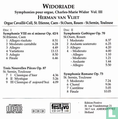 Widor    Symphonies for Organ  (3) - Afbeelding 2