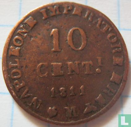 Koninkrijk Italië 10 centesimi 1811 - Afbeelding 1