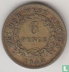 Brits-West-Afrika 6 pence 1942 - Afbeelding 1