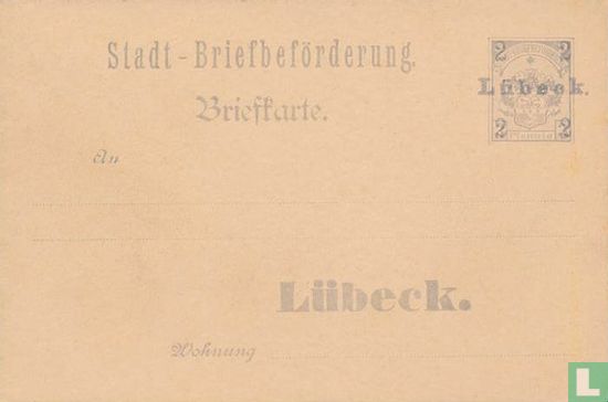 Coat of arms (with overprint Lübeck)  - Image 1