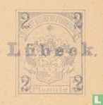 Coat of arms (with overprint Lübeck)  - Image 2