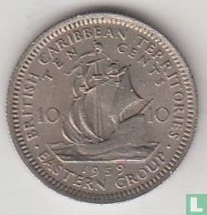 Britse Caribische Territoria 10 cents 1959 - Image 1